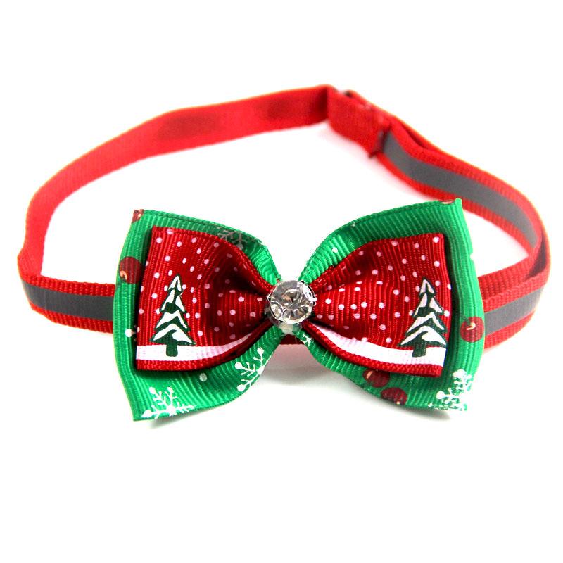 Christmas Handmake Dog Bow Ties Puppy Bowties Pet Cat Dog Bow Tie Collar for Dogs Grooming Dog Christmas Accessories