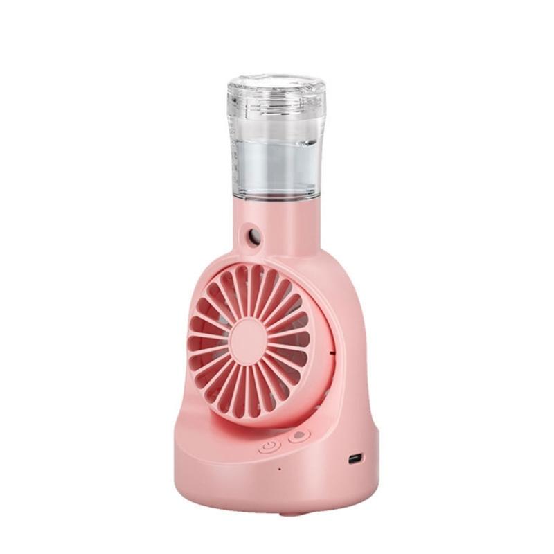Small Desk Fan Powerful Spray Fan Small Pocket Fan Lightweight Rechargable Fan Misting Spray Fan Plastic Material