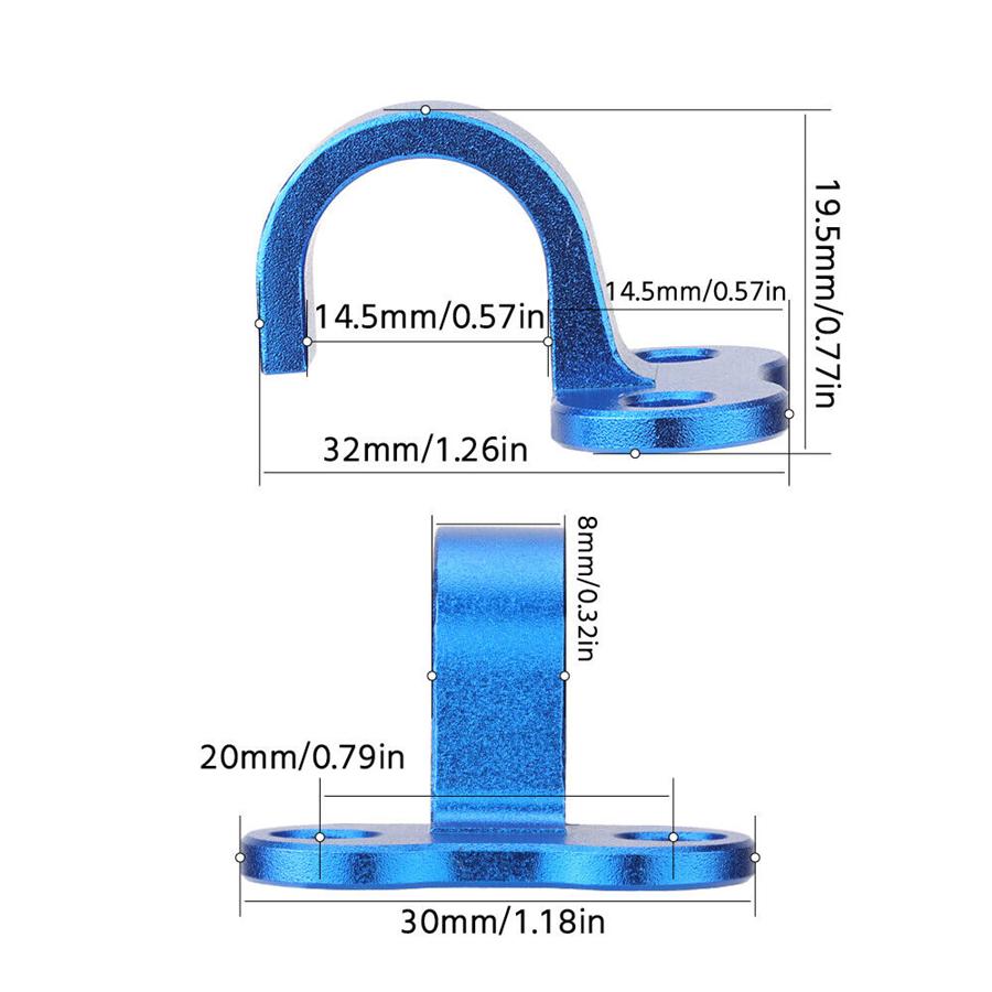 2XCNC Rear Brake Line Hose Cable Guide Clamp For YAMAHA YZ80 YZ85 YZ125/X YZ250