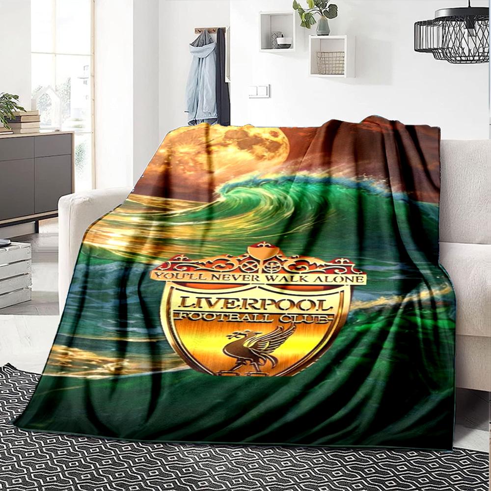 Liverpool Blanket Warmthful Decor Perfect for Office Chair Couch Four Seasons Universal Modern Perfect Gift for Relatives and Friends