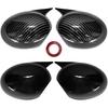 Rearview Mirror Caps Cover Glossy Black Sticking Compatible With BMW/MINI COOPER R55 R56 R57 R58 R60(Gloss Blcak)