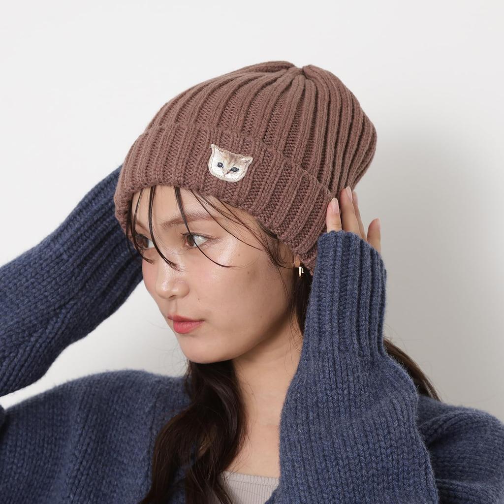 ACCESSOIRES Joe Knit Hat with Logo Nounette Cat 69909 [Paul & Joe] [Moonbat] (Paul & Accessoires) Women's -