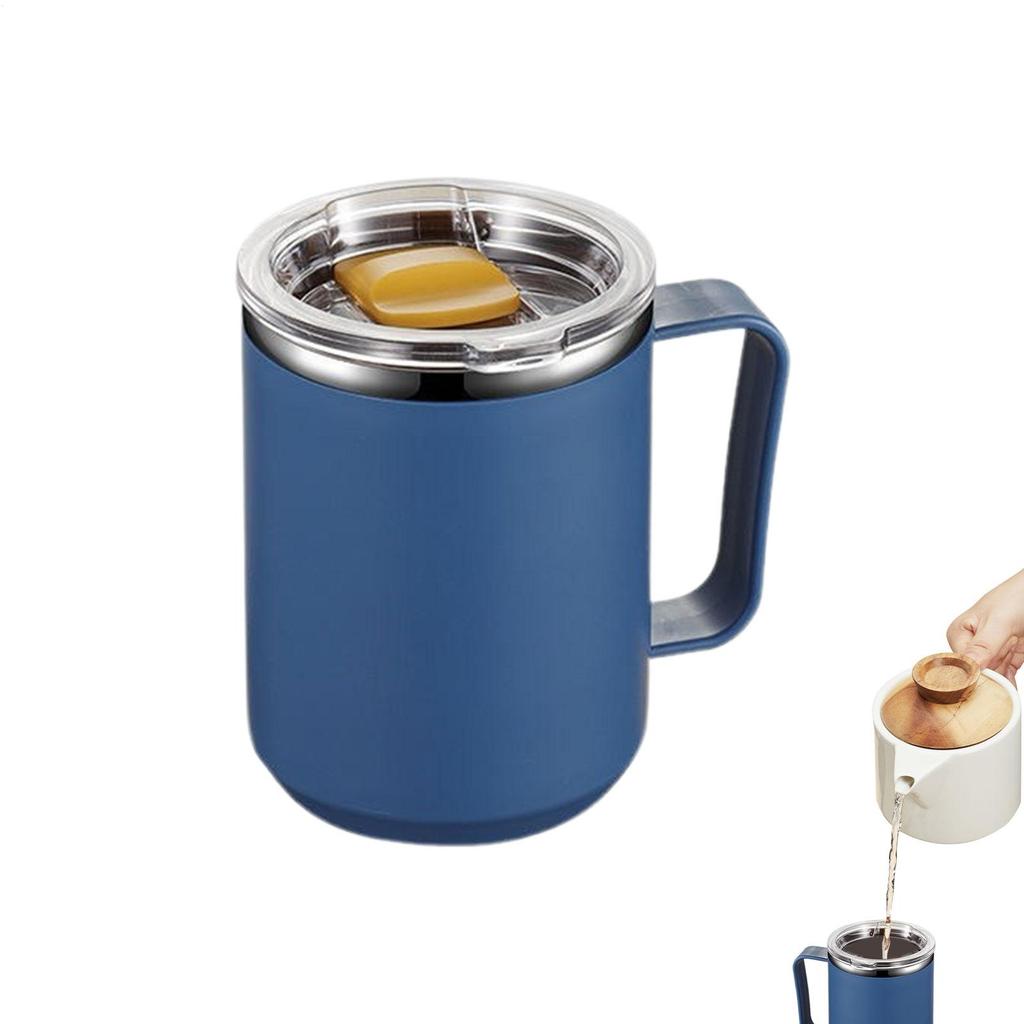 450ml Stainless Steel Mugs Insulated Coffee Mug With Handle And Lid Double Wall Vacuum Travel Mug For Office Outdoor Thermos cup