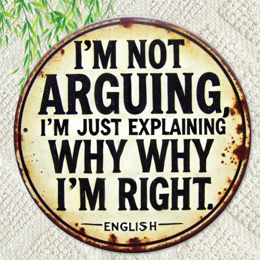 Funny Round Metal Wall Sign Home Decor Gift