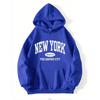 Unisex 2025 New York Casual Hoodie - Fashionable & Comfortable Loose Sweatshirt for Couples