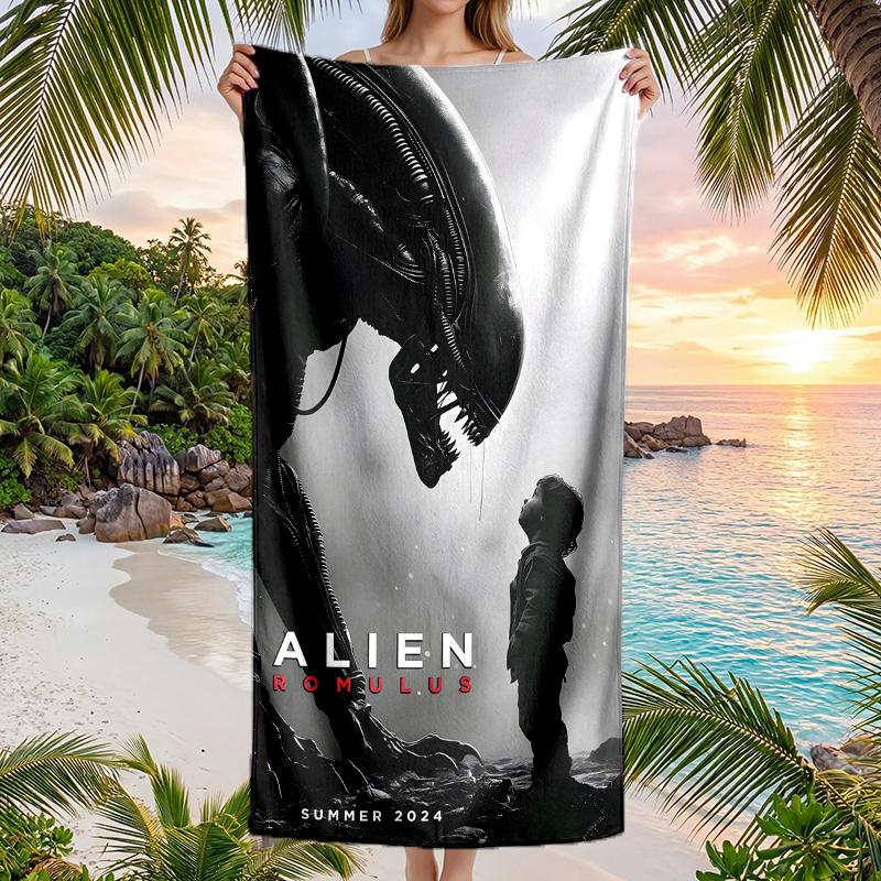 Alien Fashion Beach Towel: Ideal for Summer Adventures Soft, Absorbent and Quick Drying Suitable for Swimming and Bathing
