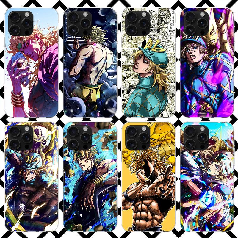 JoJo Adventure Dio Diego Brando Phone Case for iPhone 17 Air 16 16E 15 14 Plus 13 Mini 12 11 Pro Max 7 8 + SE 2020 Soft Cover Fu