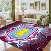 Aston Villa Fußball Design Kristall Samt Teppich Weiche Dekorative Matte für Schlafzimmer Eingang