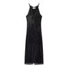 Women's New European and American Fashion Sexy Neck Sleeveless Sequin Dress