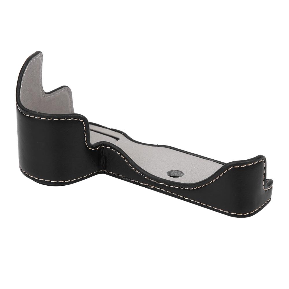 

PU Leather Half Body Camera Case Bag Cover Protector for Nikon Z6 Z7(black) чёрный