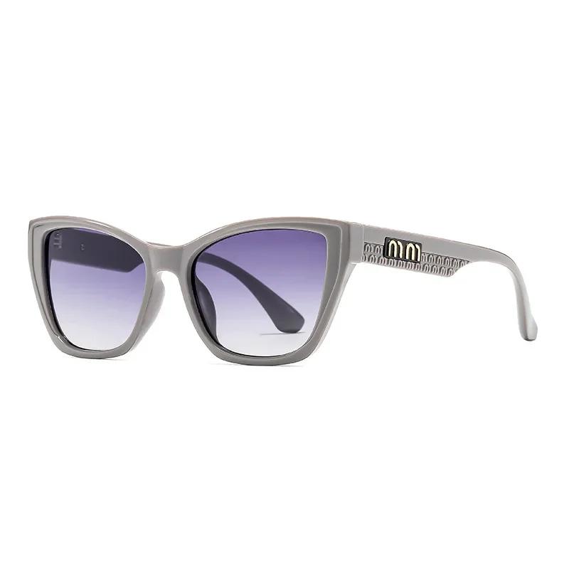 Women's Fashionable and Retro Cat-eye Sunglasses UV400 Ultraviolet-proof Outdoor Large Frame Shades Glasses Eye Protection