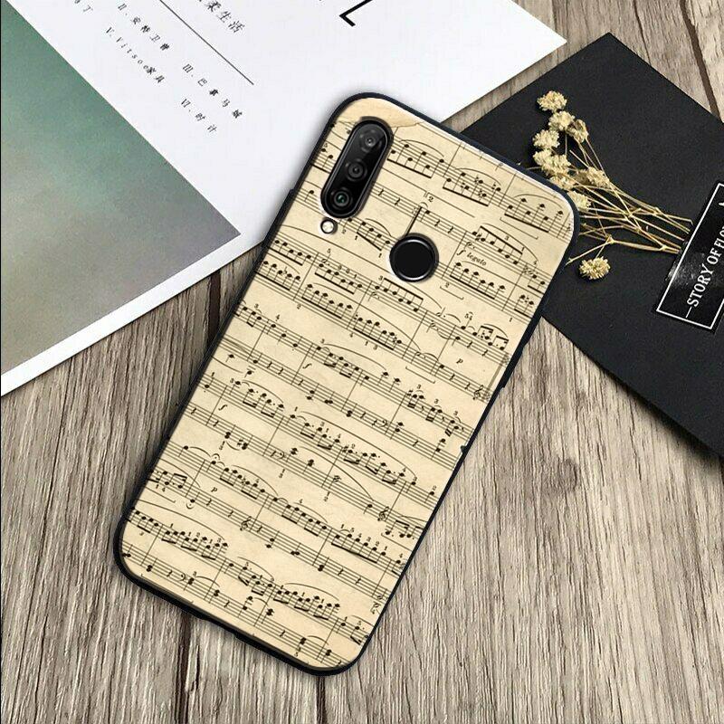 Music Score Musical Notes For Huawei Nova 11 12i 8i 7i 3i 9 10 SE Y60 Y61 Y70 Y72 Y73 Y90 Y91 P20 P30 Pro P40 Lite Case