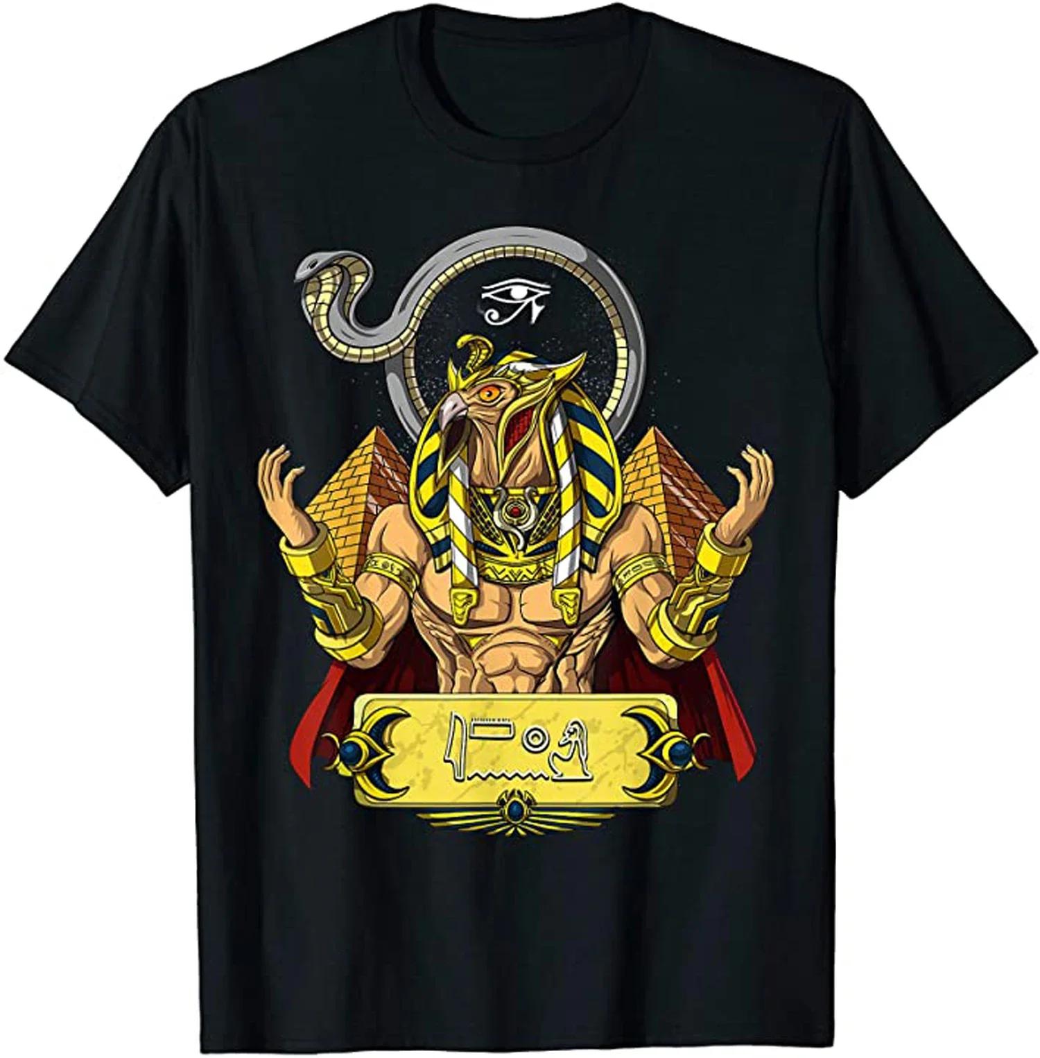 Fashion Egyptian Sun God Ancient Mythology Eye of Hours TShirt 100 Cotton ONeck Short Sleeve Casual Mens Tshirt Size S3XL S
