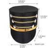 Wide Brim Hat-nutcrackers Breathable Cosplay Show Drum Major Master Hats Gold Trim Strips Soldier Top Cap