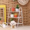 Iron Miniature Plant Holder For 1/12 Scale Doll House Scene Setting Display with Potted Flower for Living Room Decors