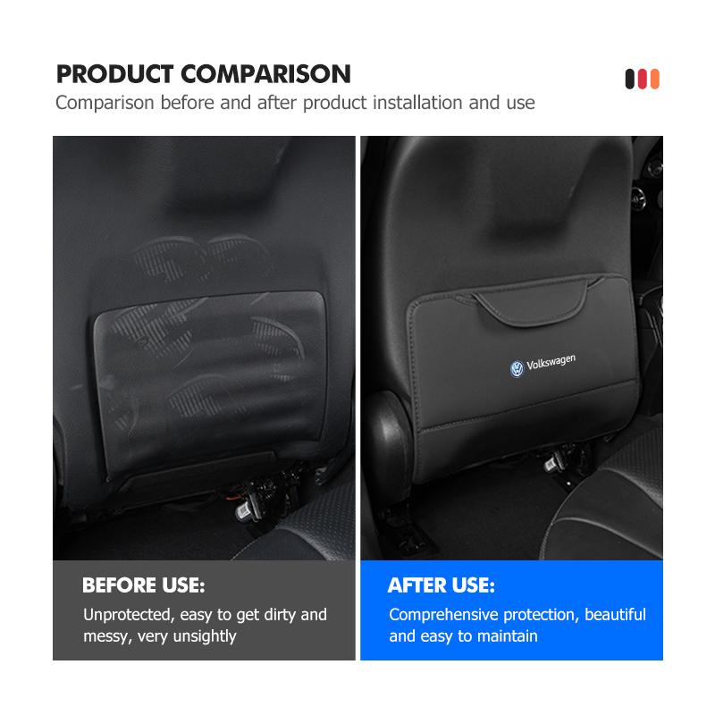 For Volkswagen VW Anti-Scratch Car Seat Back Anti Kick Pad Child Protective Cover Mat Passat Golf 4 5 6 Tiguan Polo Scirocco Zr7