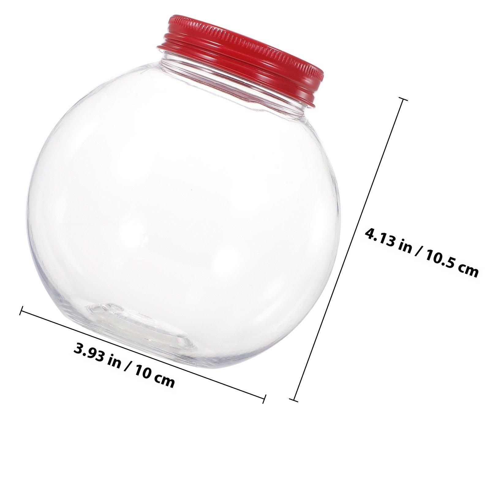 

5Pcs Creative Ball Shaped Christmas Candy Jar Transparent Plastic Candy Bottle for Festival Party Wedding Baby Shower Gift other красный