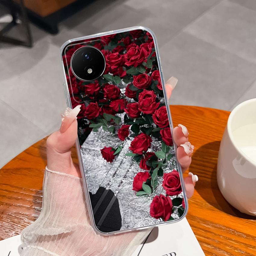 For Vivo Y02 Y02A Y02S Y10 Y11 Y12 Y12a Y13 Y15 Y15a Y16 Y17 Y19 Clear TPU Case Ocean Whale Pattern Anti Drop Back Cover For Vivo Silicone Phone Shell