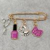 Fashion Nail Art Brooch Vintage Jewelry Mini Nail Art Nail Polish Scissors Pin Brooches