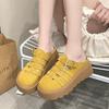 College style bag head half drag women's summer new hollow one pedal lazy shoes platform slippers