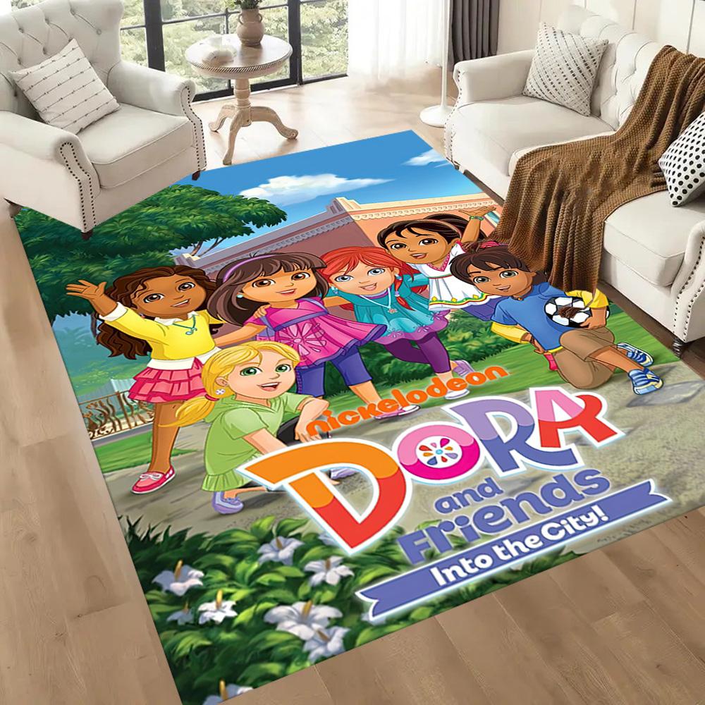 Dora Explorer Floor Rug Office Rug Design for Dormitory Balcony Bedrooms Game Room Anti-slip Rug Decorate Offices Wedding Party Gift