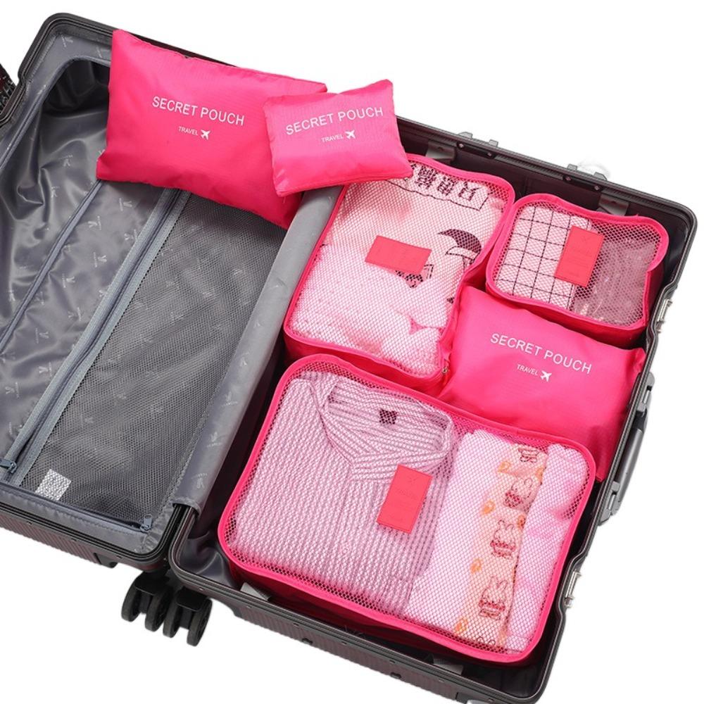 6 ks/sada Skládací cestovní úložná taška Sada Úspora místa Venkovní balicí organizér Venkovní