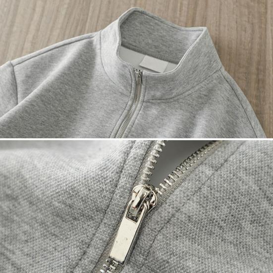 Herren Sportmantel Stehkragen Langarm Reißverschluss Knopfleiste Baseballjacke Einfarbig Loose Fit Laufsport Gym Outwear