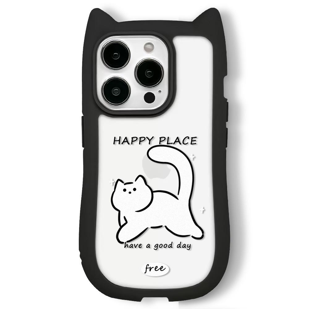 

Чехол Zhitai Creative Cat Ear для iPhone 14/15 Pro Max/13/12 - Мультяшный дизайн iPhone 17