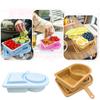 1Pieces Silicone Condiment Box For Sauce Container With Lid Portable Small Lunch Box Accessories Dip Container Outdoor Tableware