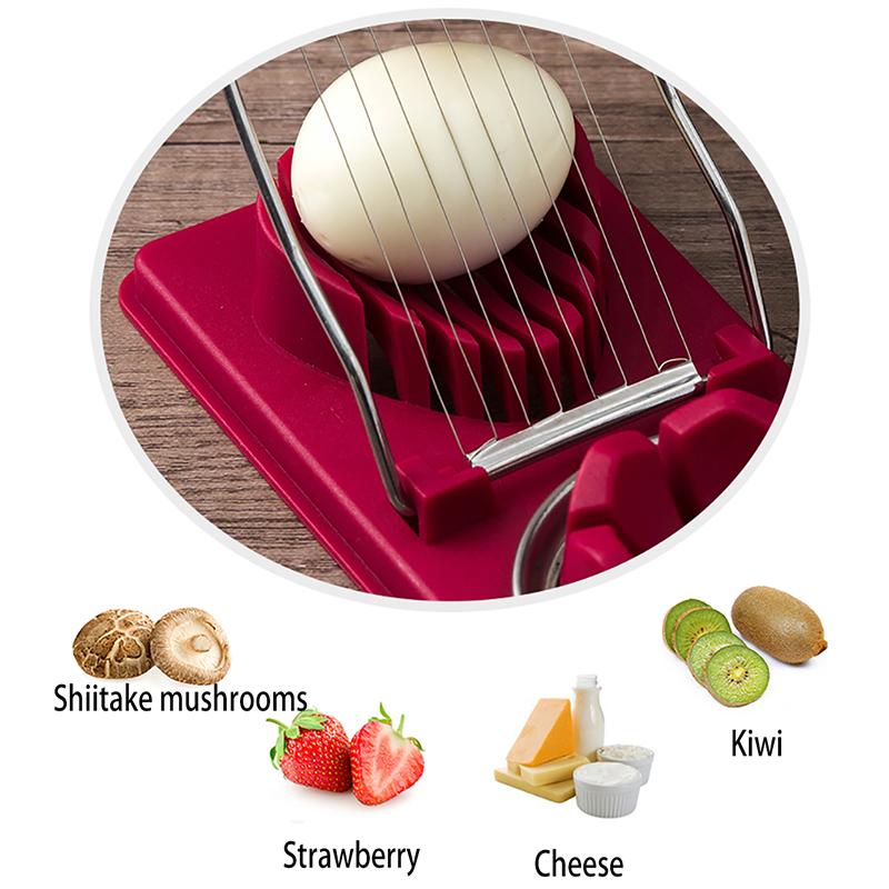 1PC Stainless Steel Egg Cutter Egg Slicers Multifunctional Fruit Vegetable Cutting Kitchen Accessories Slicing Cooking Tools
