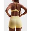 Spaghetti Strap Y Word Beauty Back Exercise Bra Pocket Peach Hip Shorts Yoga Clothes Fitness Suit Sports Suit for Women