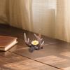 Deer Candle Holder Statue Farmhouse Resin Stand Figurine Tealight for Home Fireplace