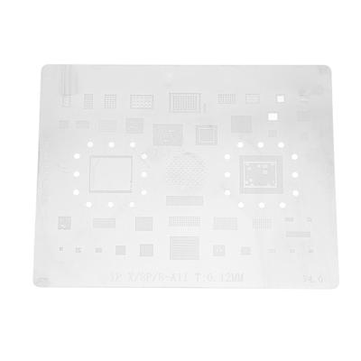 BGA Reballing Stencil Template Steel Rounded Rectangle Hole for IOS Cell Phone CPU Tin Plant