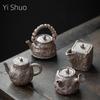 Oude Klei Retro Half-Handgemaakte Theepot Persoonlijkheid Creatief Kung Fu Theeset Enkele Theepot Pot Thee-infuser Waterkoker