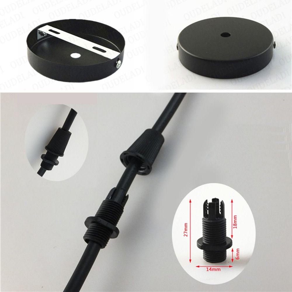 Metal LED Lamp Holder Socket Adapter Round Light Base Hanging Light Parts Converter Ceiling Light Holder