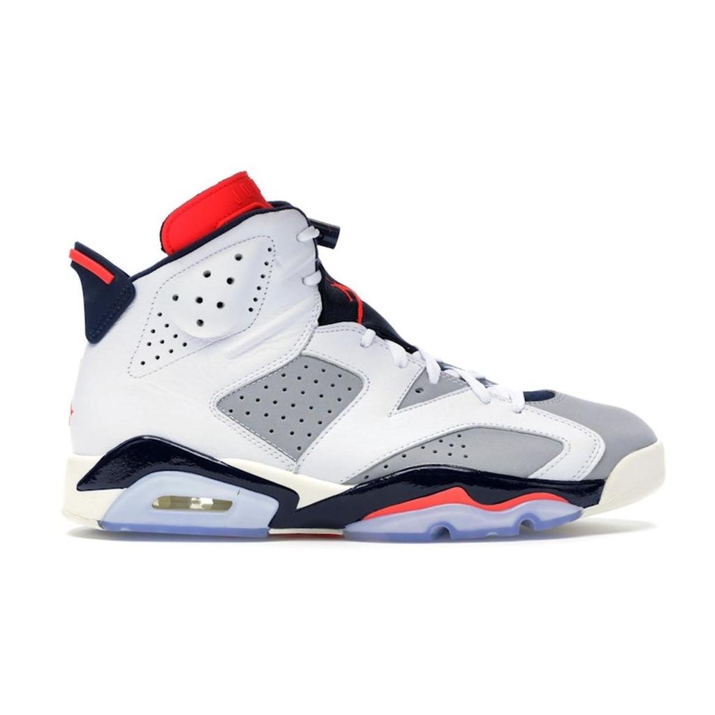 Air Jordan 6 Retro Tinker Men Sneakers Red White Infrared-23-Neutral-Grey-White-Sail 384664-104