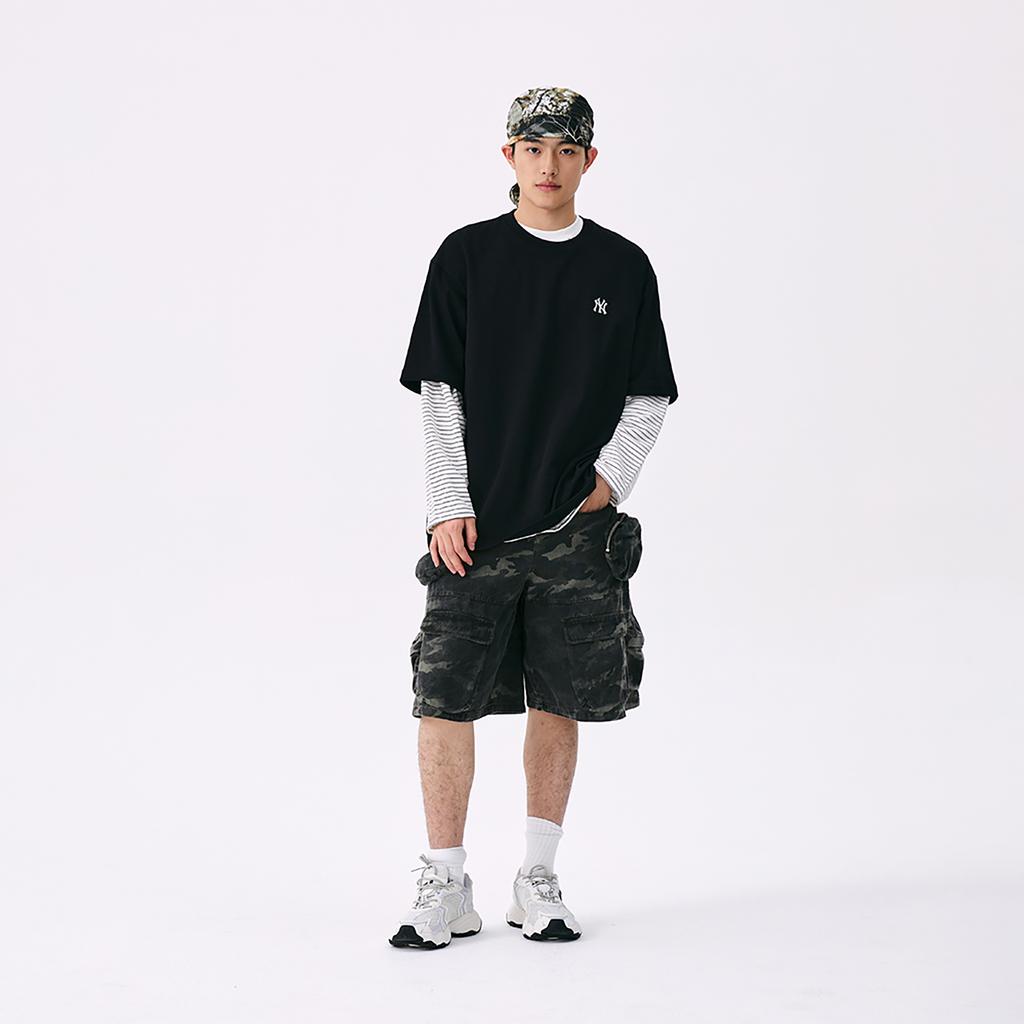 New MLB New York Yankees Basic Collection SS25 T Shirt Unisex Black 3ATSB0253-50BKS