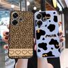 Leopard Pattern Soft Silicone Case For iPhone Xiaomi Redmi Note 13 14T 15 Samsung A55 A35 M35 S24 FE Huawei Honor Camera Protective Shockproof Cover
