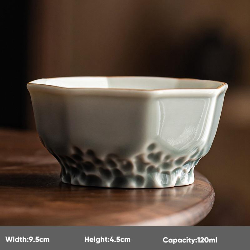 Keramický šálek na kávu, Kreativní porcelánové šálky na čaj Kung Fu v čínském stylu, Osobní nádobí pro jednotlivé nápoje, Hrnek na víno, Velkoobchod, 1ks