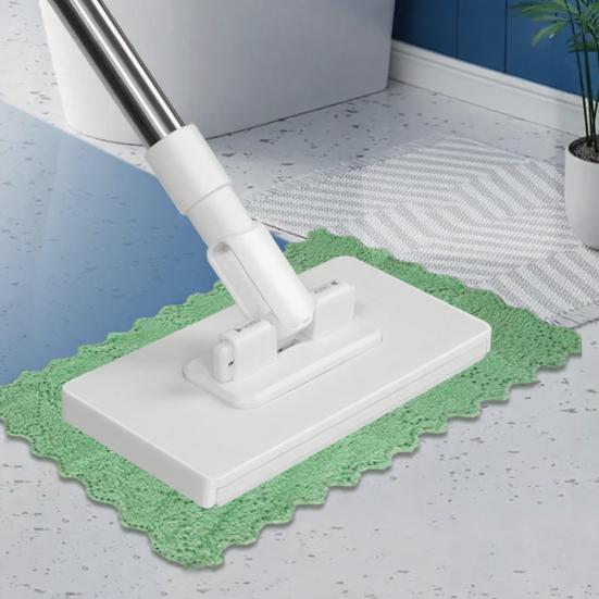 Mini Mop with 4 Reusable Clothes Flexible Easy Assembly Pet Hair Remover Mop Bathroom Corner Mop Wet/Dry Cleaning Tool