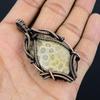 Fossil Coral 999 Copper Wire Wrapped Pendant Handmade Gemstone Jewelry, Gifts For Wife Brand New Jewelry Pendant