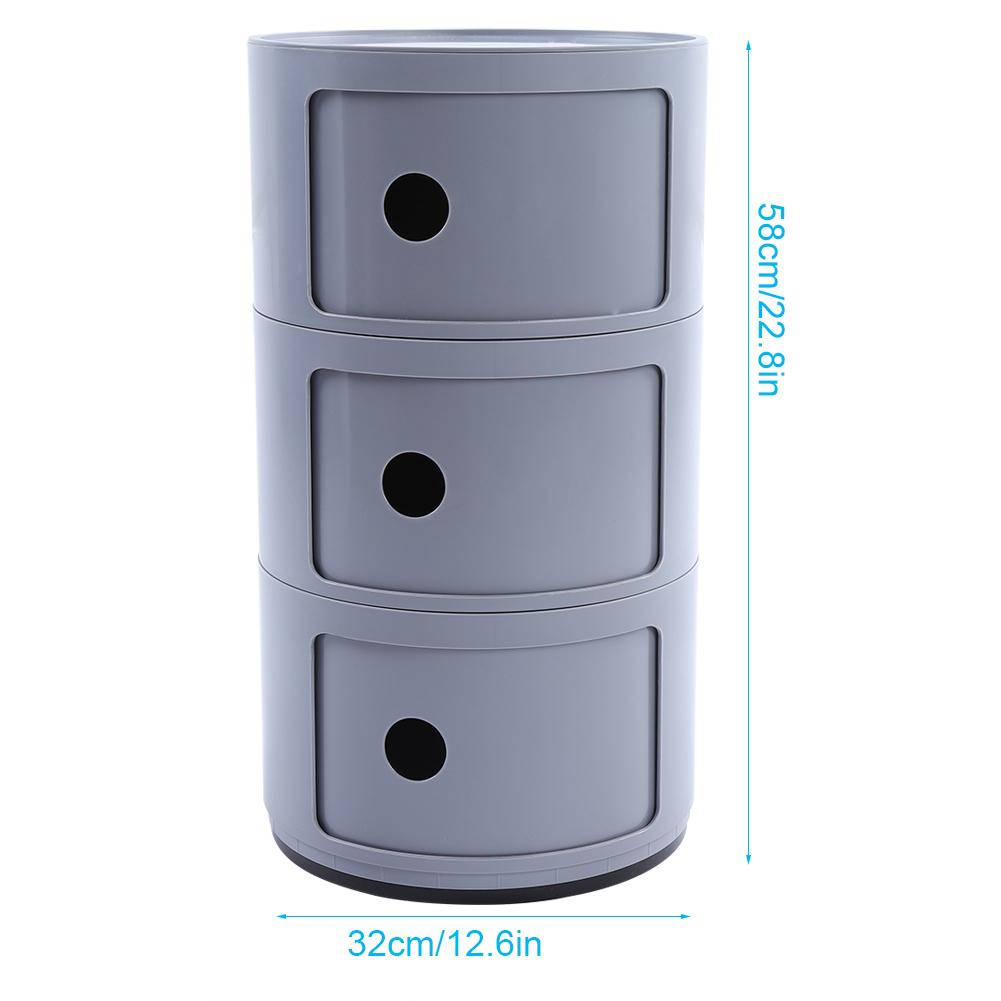 Modern Furniture Bedside Cabinet Nightstand Multifunctional Circle Storage Table