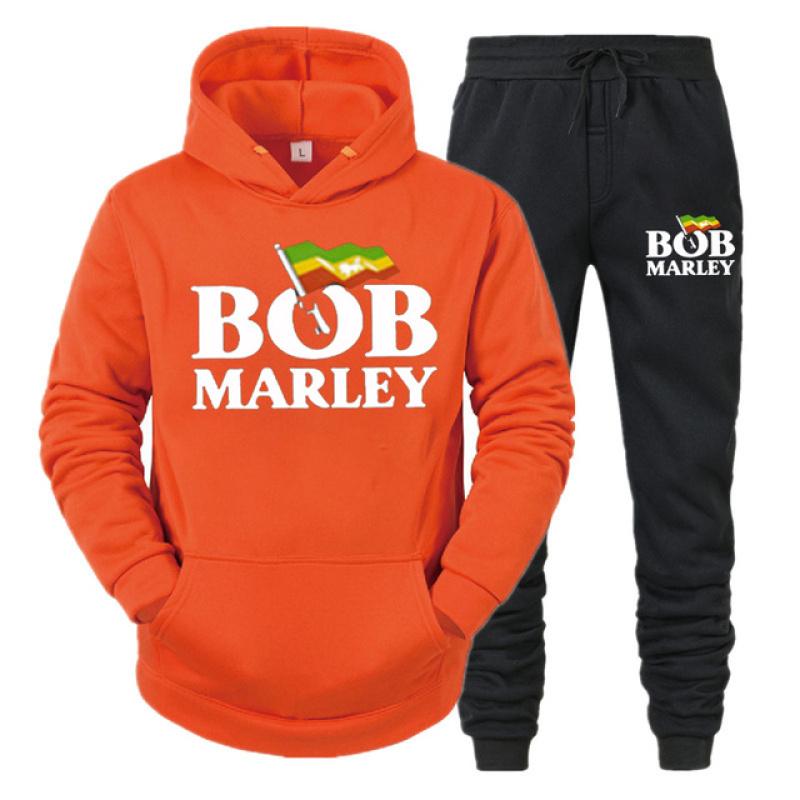 

Модный спортивный костюм с принтом Боба Марли для мужчин и женщин, повседневная толстовка с капюшоном и брюки, комплект из 2 предметов, пуловер большого размера, трендовый спортивный костюм, мужская одежда XXL
