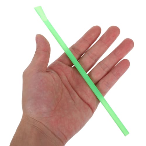 OUNONA Shaved Ice Spoon Straws, Disposable Plastic Spoon-Shaped Straws, Set of 300, Perfect for Ice Smoothies, Milkshakes, and Drinks, Large, Thick, C