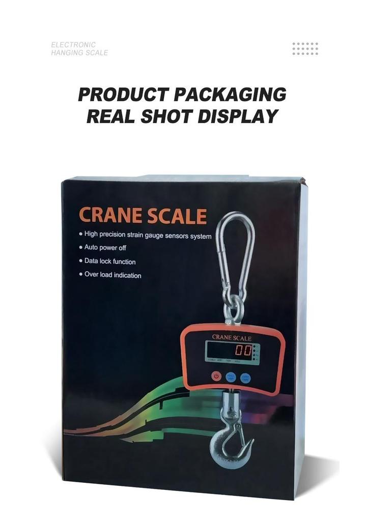 500kg/1t LED Crane Scale - Digital Hanging Hook Scale for Lifting