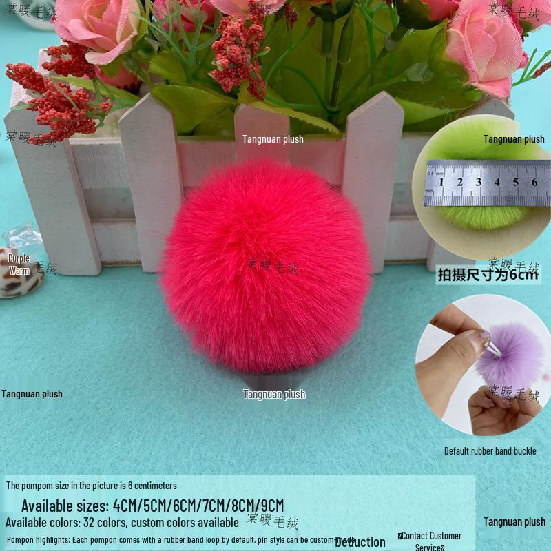 Umělé pompony z králičí kožešiny: 3cm, 4cm, 6cm pro DIY módní doplňky a dekorace