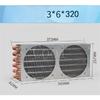 264mmx150mmx60mm Double Air Outlet Condenser Evaporator Water-cooled Finned Copper Tube Radiator Heat Sink Instrument Cooler
