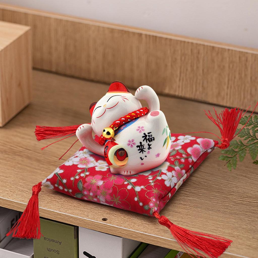 Cushions for Featuring Cherry and Crane Available In and 20cm Perfect for Buddha Beckoning Feng Shui and Doll Blossom 15cm X Japanese-style Ornaments,