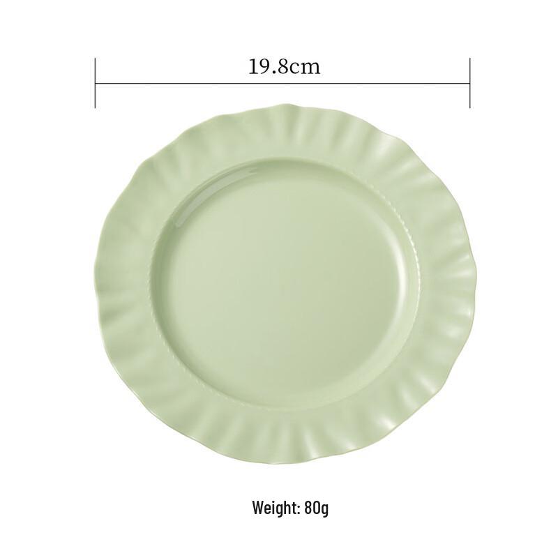 

ZISIZ Пластиковый набор обеденных тарелок в стиле Инстаграм, травянисто-зеленый