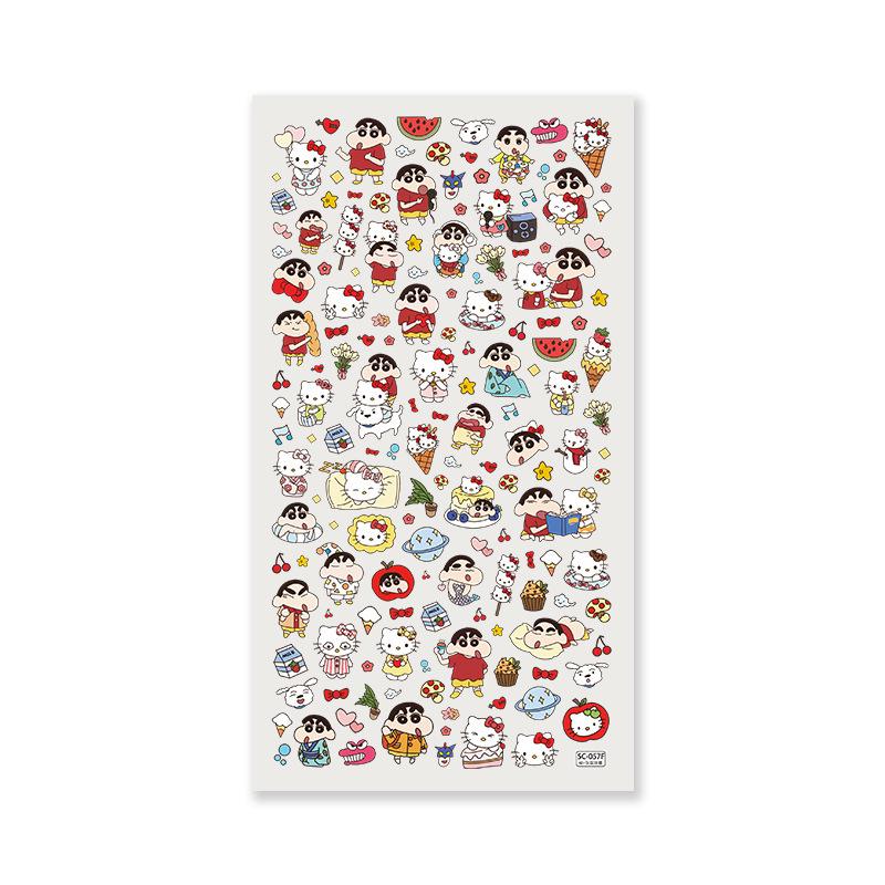 Sky Crayon Shin-chan 6D Hello Kitty Cartoon Embossed DIY Decorative Stickers for Phone  Computer